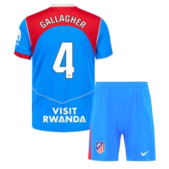 Billige Fotballdrakt Atletico Madrid Conor Gallagher #4 Replika Tredjedraktsett Barn 2025-26 Kortermet (med bukser)